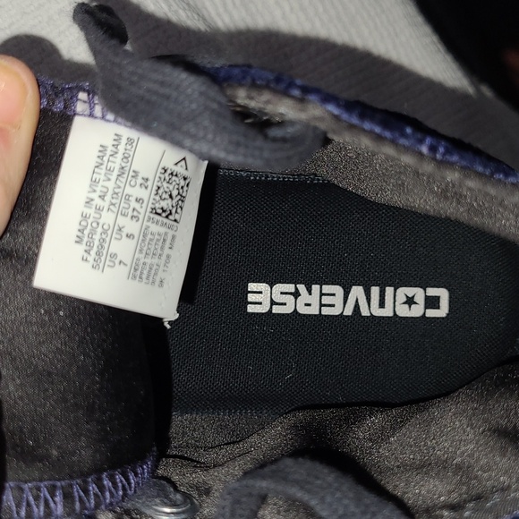 CONVERSE Velvet Size 7 Navy High-Top Sneakers with Studs - Picture 11 of 15